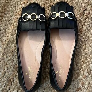 Kate Spade Black Chain Detail Flats